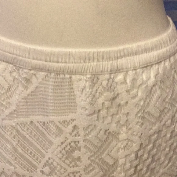 Studio West White lace Midi Skirt |1X| - Picture 3 of 10